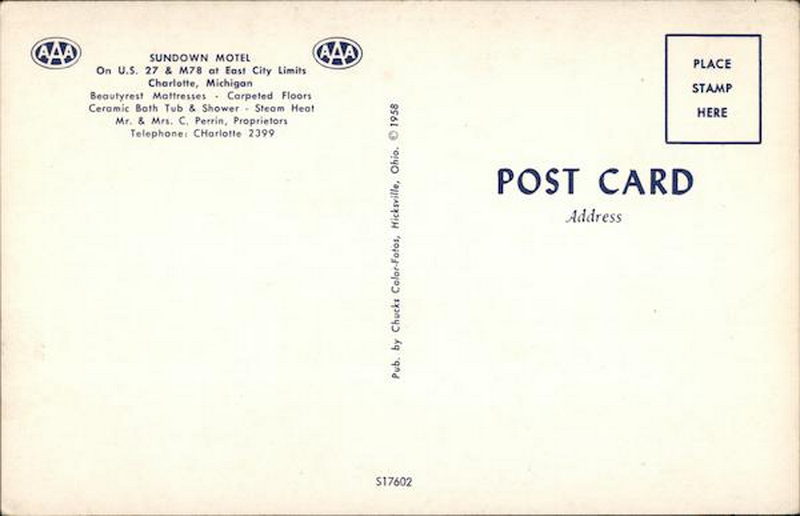 Sundown Motel - Vintage Postcard (newer photo)